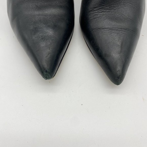 Sam Edelman Karen Black Leather Pointed Boots 7 - Picture 2 of 8